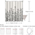 Emvency Shower Curtain Floral Border Herbs and Wild Flowers Botanical Vintage Engraving Light Grey Background Black Waterproof Polyester Fabric 72...