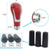 Leather Covered Stick Shift Knobs, MT Gear Car Shifter Handle Fit Most Manual Transmissions, Red...