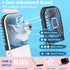 Portable Mini Fan, Black Foldable Personal Handheld Portable Fan with Power Bank, Mini Fan USB Rechargeable, Phone Holder, 4 Speeds Adjustment for...