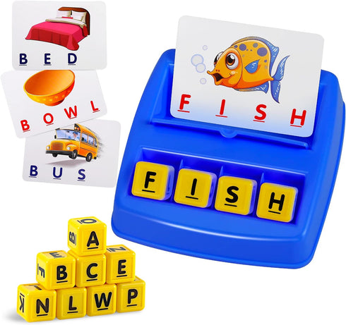 Matching Letter Game, Spelling Word and Increases Memory, Early Learning Educational Toy for Preschool & Kindergarten Kids Over 3-8 Years Old...