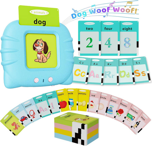 Toddler Toys Talking Flash Cards for 1 2 3 4 5 6 Year Old Boys and Girls, Autism Sensory Toys for Autistic Children, Learning Educational Montesso...
