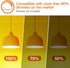 addlon LED Replacement Bulbs 2W S14 4 Pack Waterproof E26 Screw Base for Outdoor LED String Lights Shatterproof...