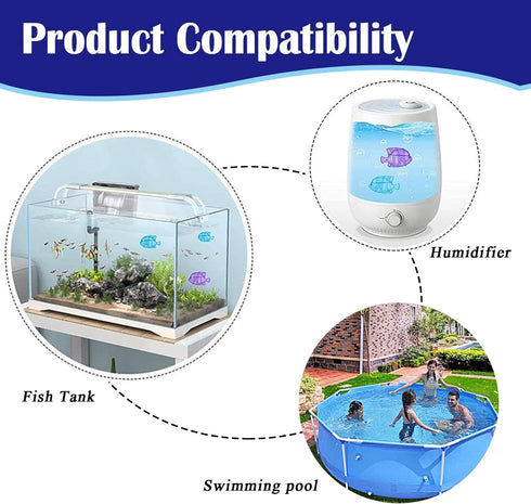 Humidifier Cleaner, Humidifier Cleaning Fish for Humidifiers & Fish Tanks, Purifies Water, Prevents Hard Water Build Up, Eliminates White Dust Odo...
