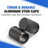 Gun Gray Tire Valve Stem Covers Aluminum Car Tire Caps Precision CNC Machined Premium Wheel Rim Air Valve Stem Caps Universal fit Car SUV Truck Mo...
