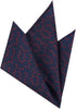 Jacob Alexander Men's Happy Valentine's Day Red Outline Hearts Pocket Square - Dark Blue...