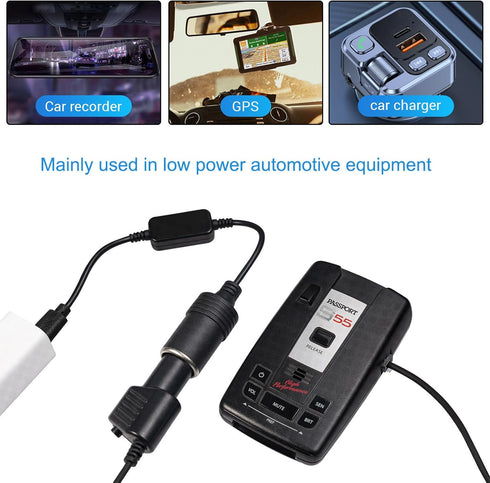 USB C Male to 12V Adapter, USB to Car Cigarette Lighter Socket Converter Cable (2-Pack)......