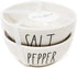 Rae Dunn By Magenta 2 Piece SALT + PEPPER Ceramic LL Spice Seasoning Mini Bowl Set...