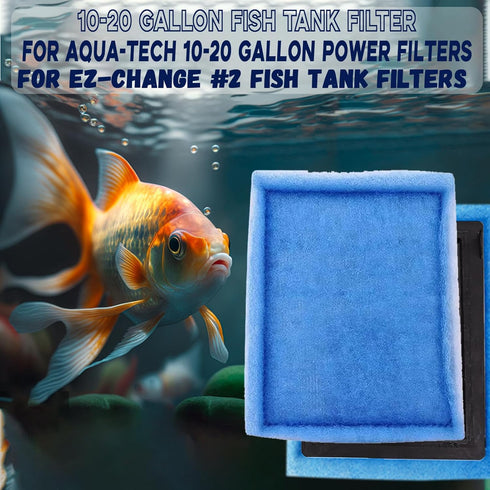 10-20 Gallon Aquarium Filters for Aqua-Tech 10-20 Gallon Power Filters for EZ-Change #2 Fish Tank Filters Replacement Aquarium Filter Cartridge (5...