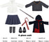18 Inch Doll Clothes and Accessories Halloween Magic School Uniform Inspired Costume Doll Clothes Accessories Set Include Outfit Shoes for Girls (...