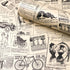 Self-Adhesive Vintage Newspapaer Wall Paper Drawer Shelf Liner for Kitchen Bathroom Cabinets Dresser Wall Crafts 17.7x117 Inches...