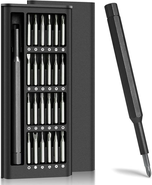 SuSuMu 24 in 1 Precision Screwdriver Set Tiny Screwdriver Set Magnetic Mini Screwdrivers Set with Case Repair Tool kit for Laptop, iPhone, Compute...