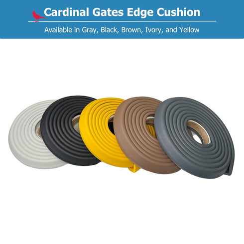 Cardinal Gates EC Edge Cushion for Baby Proofing - Edge Corner Protector Soft Foam Strip for Baby Safety – Guard Against Child Injury on Desk, Tab...