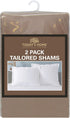 Today’s Home Tailored Bed Pillow Shams, Cotton Blend Design, Standard, Mocha, 2-Pack...
