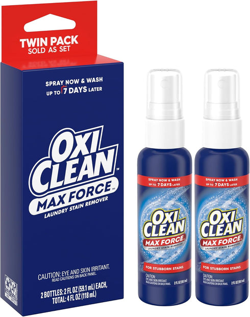 OxiClean Max Force Laundry Stain Remover Spray, 2 fl oz, 2PK...