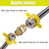 2pcs Reducing Hex Nipple, Brass 1/2" NPT Male x 3/8" NPT Male Pipe Fitting Reducer Nipple Adapter 1000psi Reducer Straight Connector (2pcs, 1/2"-3...