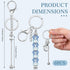 6 Pcs Beadable Keychain Bars Blanks Bead Keychain Metal Beaded Keychain for Pendant DIY Crafts Jewelry Making Gift (Silver)...