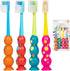 Kids Toothbrush 4 Pack - Soft Bristles with Suction Cup for Easy Storage, Toddler Toothbrush Children Sized Brush Head, Girl & Boy Set...