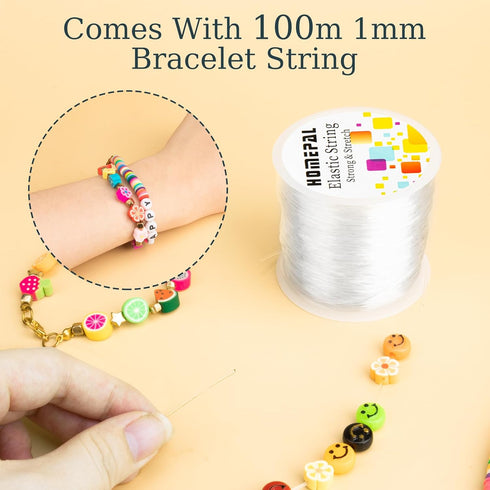 1mm Stretchy Bracelet String, Clear Elastic String Elastic Cord for Jewelry Making, Bracelets, Necklaces, Beading and Crafts...