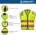9 Pockets High visibility Class 2 Safety Vest?Hi Vis Vest with 2 inch wide Reflective Strips security vest with Zipper construction work vest for ...