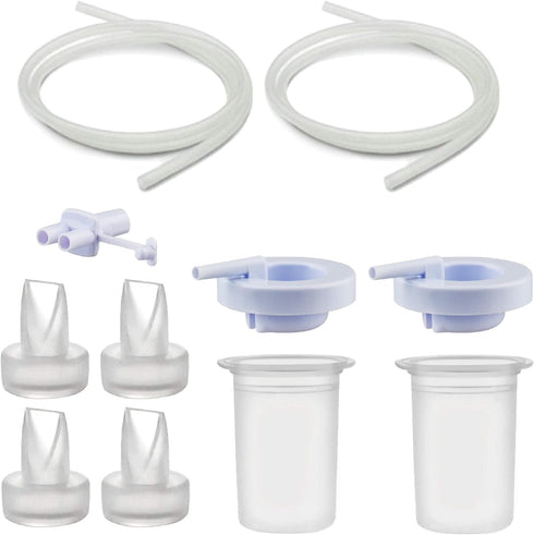 Maymom Pump Parts Compatible with Ameda Purely Yours Pumps, MYA Joy; Incl. Top Cap, Silicone Membrane, Duckbill, Tubing and Adapter; Replaces Amed...