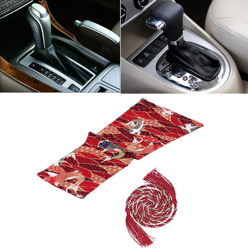 Shift Knob Dust Cover Ancient Antiquity Element Manual Gear Shift Knob Boot Dust Cover with Rope for Car Truck Shift(F)...