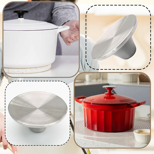 1pc Dutch Oven Knob, Stainless Steel Lid Knob Replacement for Enameled Ceramic Cast Iron Dutch Oven Pot Lid...