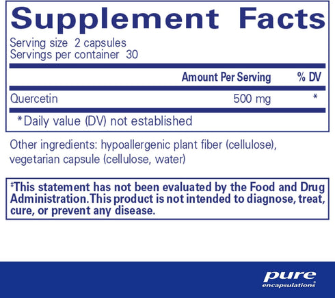 Pure Encapsulations Quercetin - 500 mg - Immune Support, Cellular Health & Heart Health - Antioxidant Supplement - Gluten Free & Non-GMO - 60 Caps...