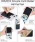 BIAJIYA Card Holder for Back of Phone, Pouch Silicone Wallet Sleeve Pocket Stick-on ID Credit Card for All Smartphones...