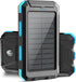 ERRBBIC Solar Power Bank, Portable Charger 38800mah, Waterproof Battery Backup Charger, Solar Panel Charger with Dual LED Flashlights, Suitable fo...