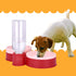 Noa Store Pet Food and Water Dispenser - 2 Removable Bowls - Gravity-Fed Drinking System for Cats and Dogs - 12x7x8 inches - Easy-to-Clean Feeder ...