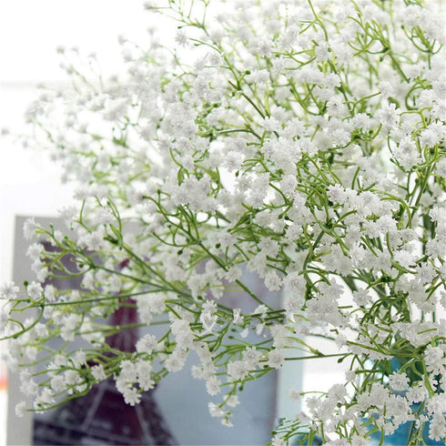 9 Pack Real Touch Artificial Baby's Breath Flowers - 21" Bendable Stems for Wedding Bouquets, Home Centerpieces & Outdoor Decor (Waterproof, Dustp...