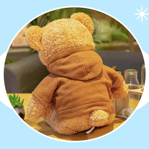 11.8 inches Teddy Bear Stuffed Animals Soft Plush Cute Teddy Bear with Hoodie Doll for Boys Girls (Red)...