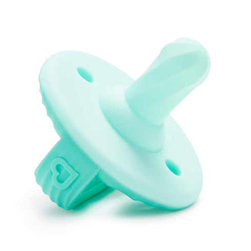 Munchkin® Sili-Soothe & Teethe™, Silicone Pacifier & Teether, 2 Pack, Blue/Green...