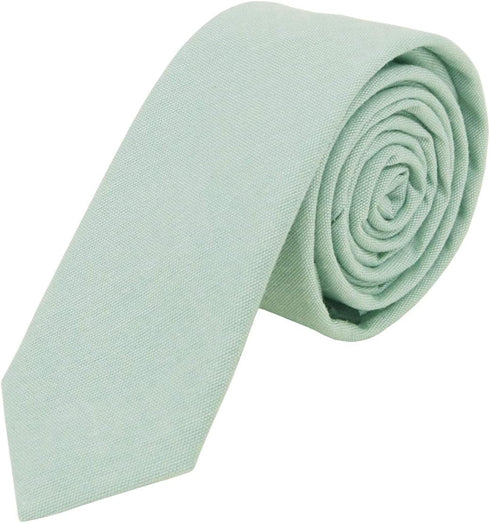 Men's Cotton Solid Skinny Necktie 2" Tie...