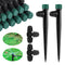 Drip Irrigation Emitters for 1/4" Drip Tubing,Adjustable 360 Degree Automatic Irrigation Drippers on 5.5" Arrow Stake,with1/4" Locked Tee for Wate...