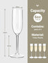 MICHLEY Tritan Champagne Flutes Glassware 6 oz, Set of 4 Unbreakable Plastic Wine Glasses, Crystal Clear, Dishwasher-safe...
