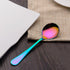Berglander Rainbow Soup Spoon, 6 Pieces Stainiess Steel Titanium Plating Multicolor Soup Spoons, Colorful Round Spoons, Pack of 6...