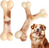 2 Pack Indestructible Dog Bones Chew Toys for Aggressive Chewers, Long Lasting Nylon Bone Tough Durable Dog Toys Puppy Toys Teeth Cleaning for Med...