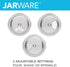 Jarware Stainless Steel Spice Shaker, Wide Mouth Mason Jar Spice Lid...