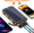 Solar Charger, Portable 38800mAh Solar Power Bank IPX5 Waterproof with Built-in Solar Panel Charger and LED Flashlight, Solar Phone Charger Batter...