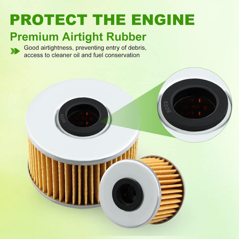 Oil Filter Kit Replacement for 15412-MGS-D21 15412-HP7-A01 91301-107-000 91302-PA9-003 94109-14000 94109-12000 Compatible with 2016-2020 Honda Pio...
