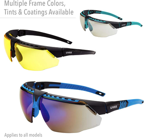 Honeywell Uvex Avatar Safety Glasses, Teal Frame with SCT-Reflect 50 Lens & Anti-Scratch Hardcoat (S2884)...