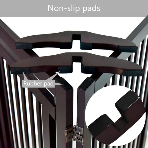 WELLAND Support Feet for 360 Degree Configurable Gate Collection, Espresso, A Pair...