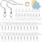 925 Siver Earring Hooks, Hypoallergenic Earring Hooks,160Pcs Earring Making Kit with Earring Hooks and 2 Different Clear Silicone Earring Backs fo...