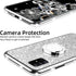nancheng for Samsung Galaxy A71 5G Case with Ring Stand Strap Lanyard Shockproof Protection Cover Cute Girls Women Glitter Silicone Phone Case - S...