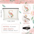 Sanwuta 2 Pcs Initial Canvas Tote Bags Wedding Gift Floral Letter Travel Cosmetic Bags Monogrammed for Woman Wedding...