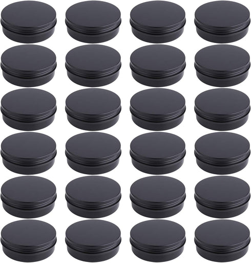 Foraineam 24 Pack 4 oz Screw Lid Round Tins Aluminum Empty Tins Metal Storage Tin Jars Spice Containers Travel Tin Cans...