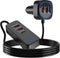 Car USB Charger Multi Port with 5.9FT Extension, QC3.0 76W Fast Charging Cigarette Lighter USB C Charger Adapter Multiple Ports for Mobile Phones ...