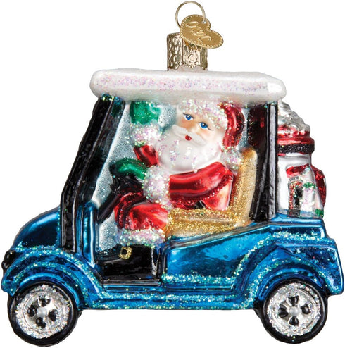 Old World Christmas Lover Gifts Glass Blown Ornaments for Christmas Tree Golf Cart...