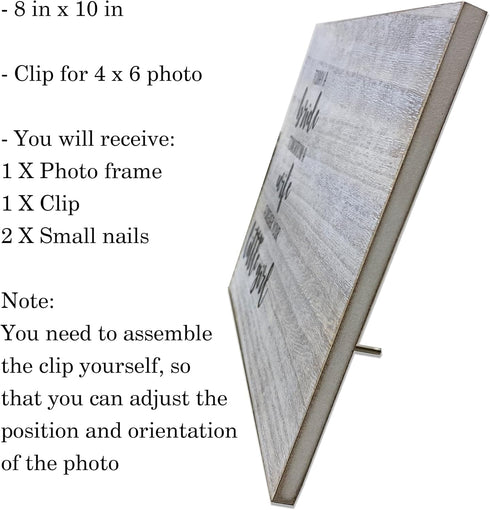 Mother of the Groom Gifts, Wood Picture Frame Holds 4 X 6 Photo, Father of The Groom Gift, Wedding Gift for Parents from Groom, Today a Groom, Tom...